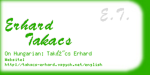 erhard takacs business card